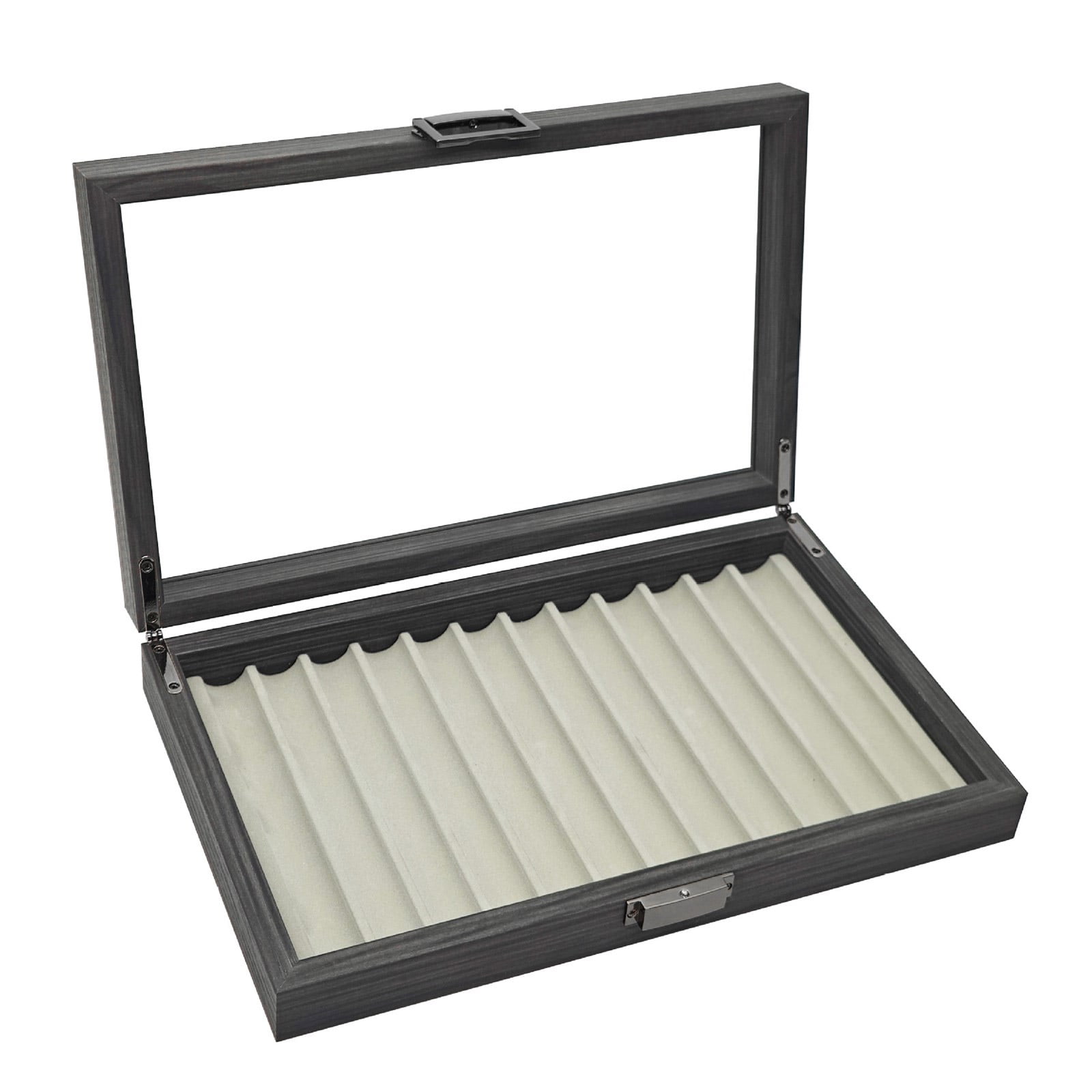 Wooden Fountain Pen Storage Box 12 Slot Fountain Pen Display Tray Pens Organiser Case for Home Office Desk Accessory