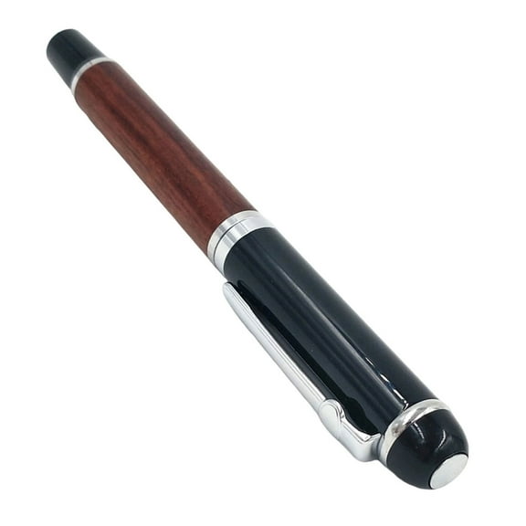 Wooden Fountain Pen with Piston Filled Converter 0.5mm Tip For Students Adult Men Women Handwriting Practice