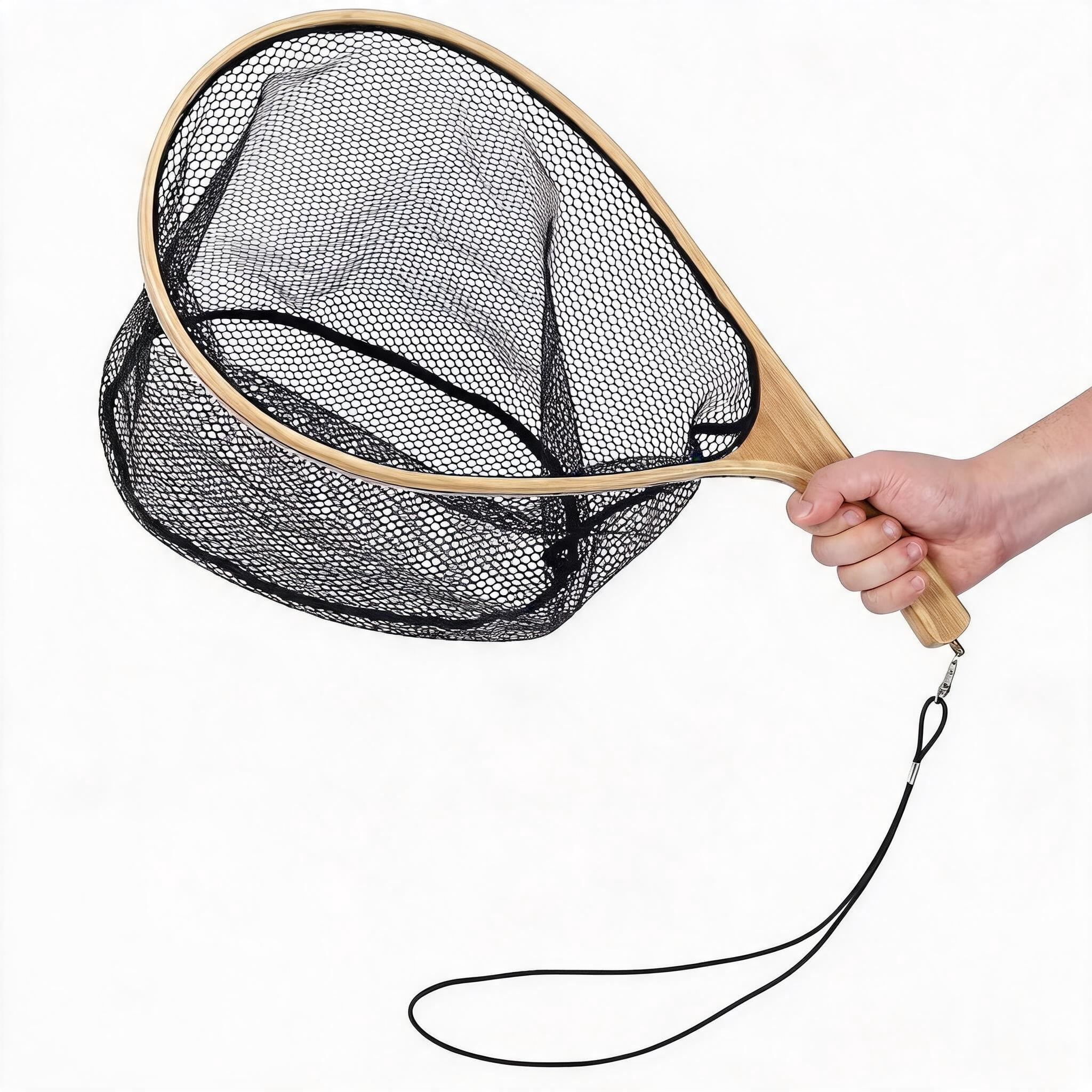 coated fishing net Landing with Aluminum Telescoping Pole 59" Long Handle,Rubber Nylon Mesh,for Steelhead,Salmon,Fly,Kayak,Catfish,Bass,Trout,Shrimp,Crab,for Easy Catch & Release,Extend to 59 Inch : Sports & Outdoors making it harder for parasites to attach Wooden Frame Fly Fishing Net