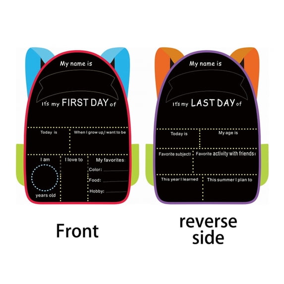 Wooden Framed Chalkboard Sign - 7 Designs, First/Last Day of School, Reusable Message Board for Home, Classroom, Party Decor
