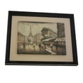 thumbnail image 1 of Wooden Framed Eiffel Tower Oil Painting Art F3180, 1 of 1