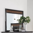 thumbnail image 1 of Benzara Wooden Framing Mirror, Black And Brown, 1 of 2