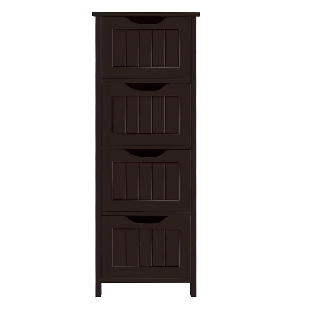 SEGAWE Freestanding Small Bathroom Cabinet 4 Drawer Side Storage Organizer – White