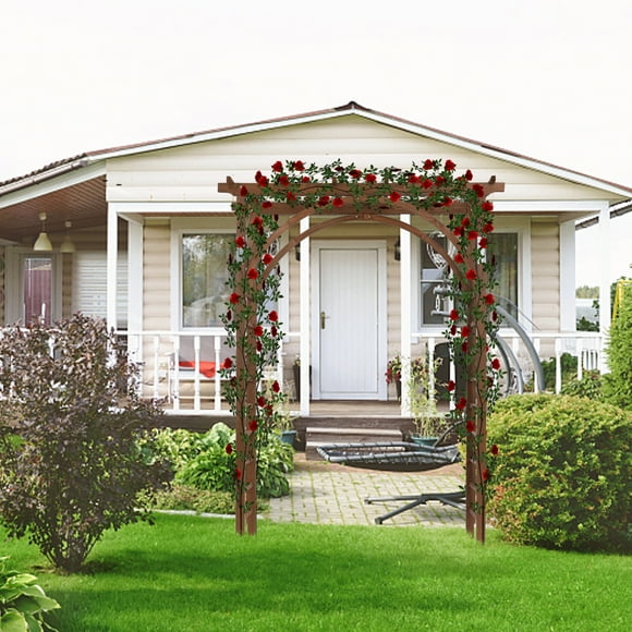 Wooden Garden Arbor,Wedding Arch for Ceremony, Climbing Flowers' Support, Garden Trellis for Plant Climbing Modern Wedding Arch Frame for Signage and Photo Backdrops Beautiful & Practical Garden Arch