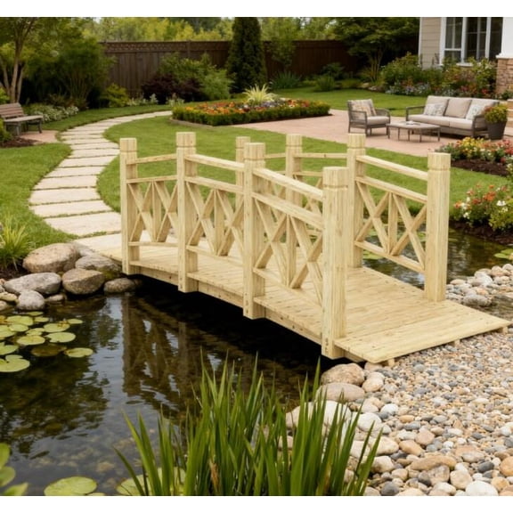 Wooden Garden Bridges Garden Bridge Footbridge for Backyard Ponds, Creeks, Streams,Wooden Garden Bridge,Small Garden Bridges