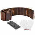 Wooden Garden Edging Border, 12 Pack, 4x30 inch, Wood Color Wood ...