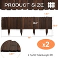 thumbnail image 1 of Wooden Garden Fence Edging Border for Flower Beds, 11.8'' H x 48'' L (3 Pack, 12 Ft Total) -  & Decorative Landscape Fencing, 1 of 6