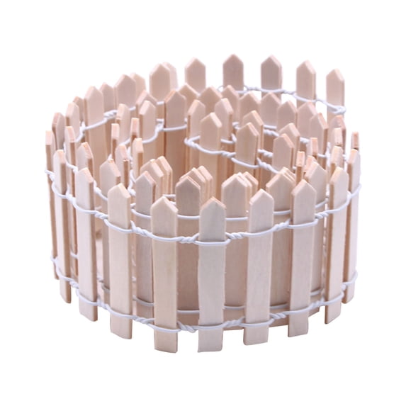 Wooden Garden Fence Ornament | Miniature Picket Fence for Dollhouse, Fairy Garden, and Display | Decorative Landscape Border for Patio, Yard, and Home Decor | 5X90Cm