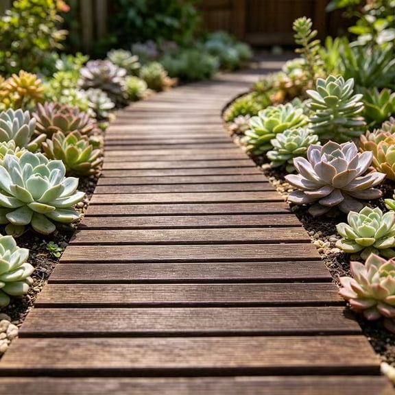 Wooden Garden Pathway Charcoal color - 10FT