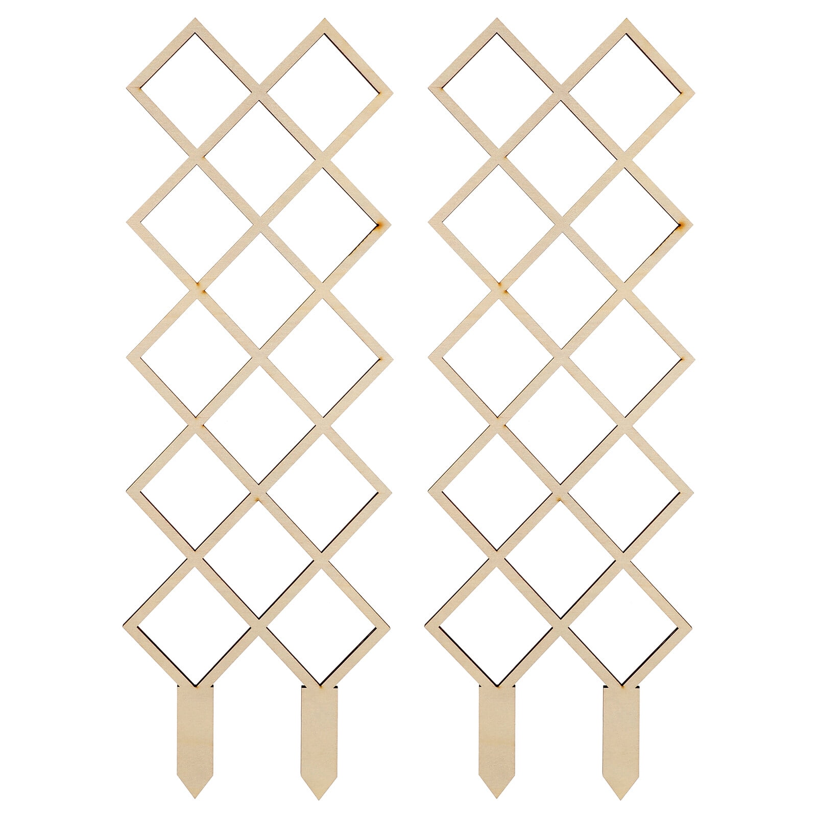 Wooden Garden Trellis Fence for Climbing Plants and Flowers (2pcs ...