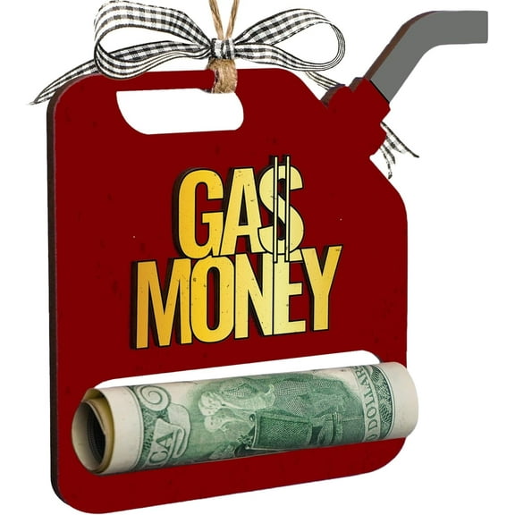 Wooden Gas Can Ornament 2024, Gas Money Ornament Hold Cashs, Gas Gift Cards, Money Ornaments for Christmas Tree