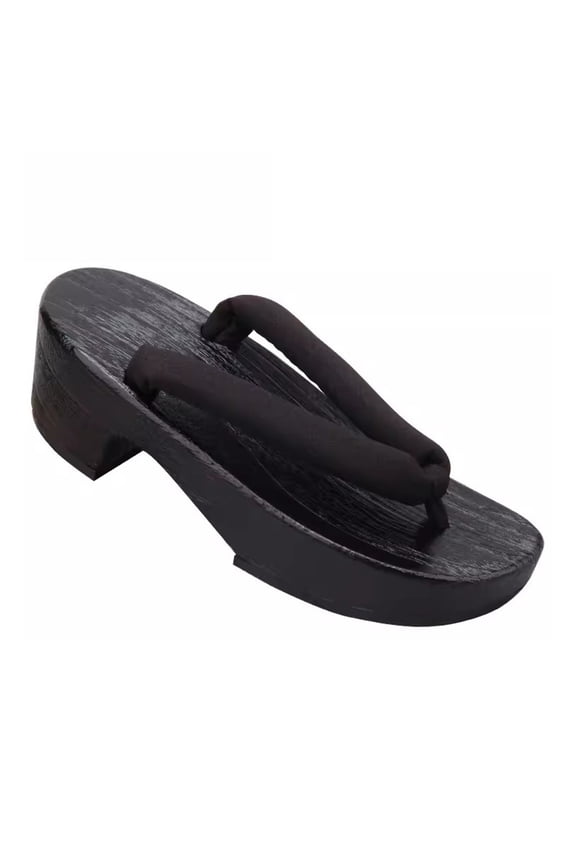 Wooden Geta Clogs Sandals Flip Flops for Women with Arch Support,Japanese Wooden Clogs Womens Japanese Style Wood Clog Flip Flops Shoes Anti-Skid Slippers Wooden Geta