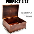 thumbnail image 1 of Wooden Gift Boxes - Large Memory Box For Keepsakes, Decorative Boxes With Lids, Wood Boxes With Hinged Lid, Storage Box With Lid, Chocolate Brown, 1 of 6