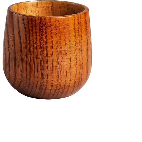 Wooden Glass - Charred Wooden Drinking Glass, Oak and Cup for Wooden Cup Lover, Oak and Cups; Cup & Tumbler (1-Pack, )