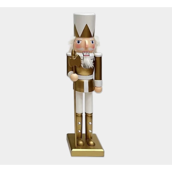 Wizardi Wooden Nutcracker Golden Axe-Wielding Nutcracker F07M6-14D