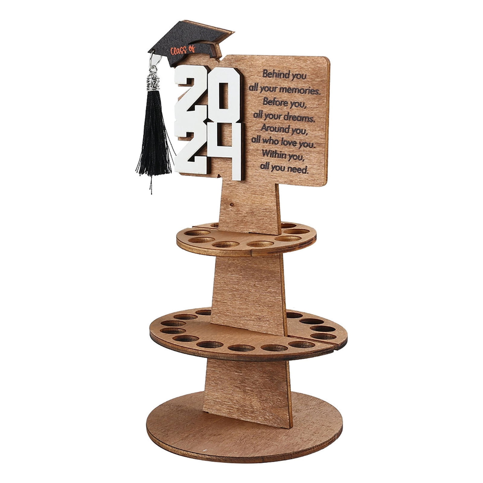 Wooden Graduation Money Holder Congratulation Card Rack Money Cake ...