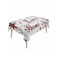 thumbnail image 1 of Wooden Grain Table Cloth, Waterproof Tablecloth for Rectangle Tables, Red Country Texas Star Branches Berry Reusable Washable Fabric Table Cover for Restaurant Kitchen Dining Tables 54"x108", 1 of 9