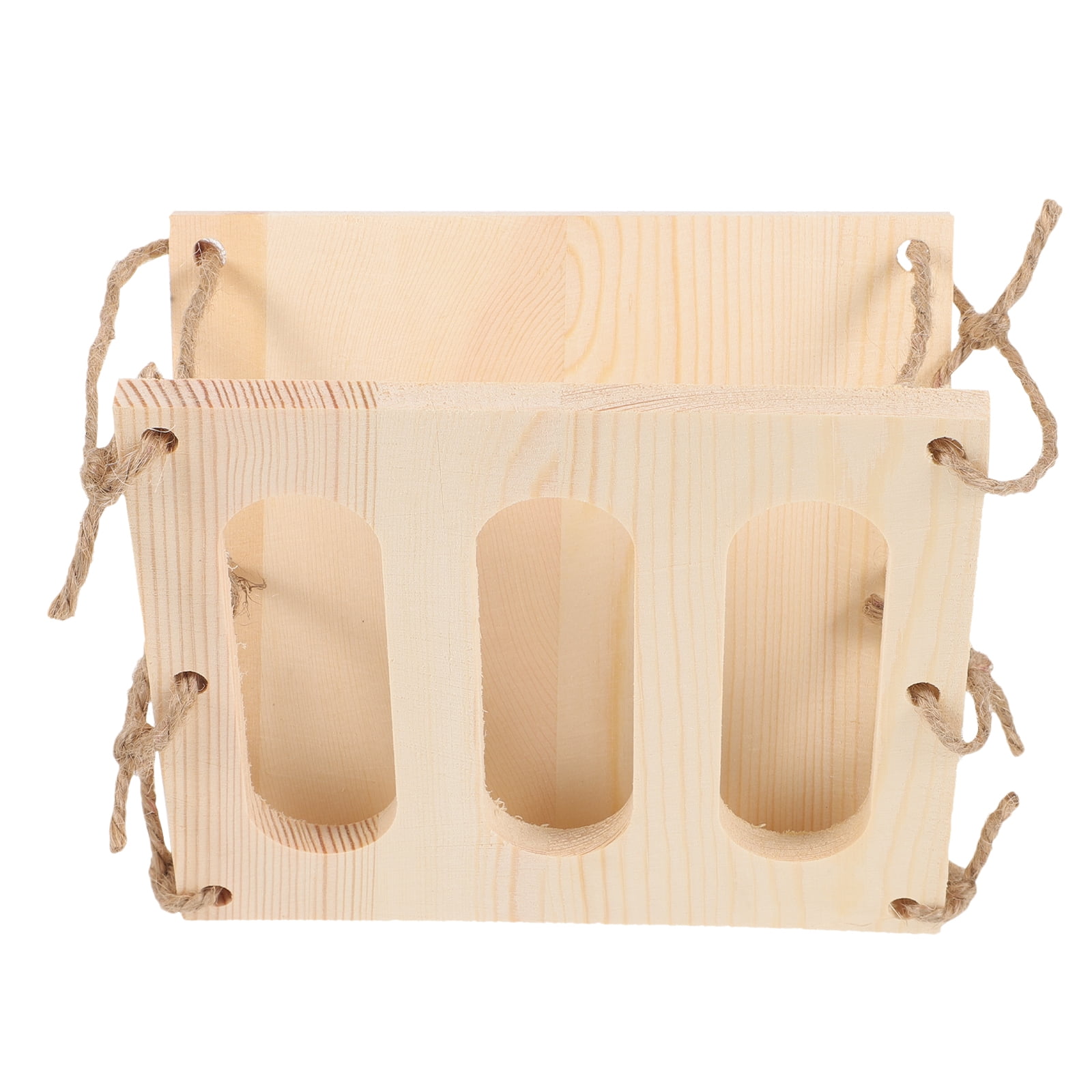 Wooden Grass Stand Hamster Food Bowl Rabbit Dispensers Guinea Pig Cage