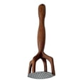 thumbnail image 1 of Wooden Ground Beef Masher, Heavy Duty Meat Chopper for Ground Beef, Natural Wood Hamburger Masher, Non-Scratch Meat Grinder for Nonstick Cookware, Kitchen Tool for Beef, Sausage, 1 Pcs, 11.0x3.14", 1 of 9