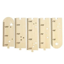 Wooden Growth Chart Ruler - Wall-Mounted, Dry-Erase Board Design - Track Children's Height with Puzzle Star Decoration - Easy Peel-and-Stick Install