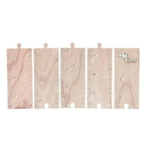 Wooden Growth Chart Ruler - Wall-Mounted, Dry-Erase Board Design - Track Children's Height with Puzzle Star Decoration - Easy Peel-and-Stick Install