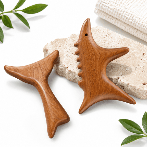 Wooden Gua Sha Tool Set For Face & Targeted Body Mass-trigger Point Multi-angle Manual Acutools With Gift-ready Box Self-care Rel