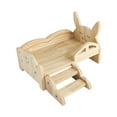 thumbnail image 1 of Wooden Guinea Pig Bed Sturdy with Steps Nest for Chinchillas Bunny Hedgehogs Large Rabbit, 1 of 8