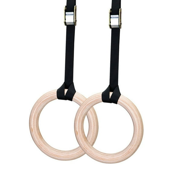 Wooden Gymnastics Rings Perfect For Strength And Conditioning Training 25Mm 19Cm