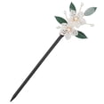 thumbnail image 1 of Wooden Hair Stick for Buns,Pearl Weave Flower Hair Chopsticks Clips Elegant Vintage Hairpin for Women Long Hair, 1 of 2