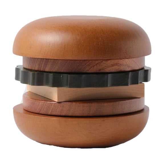 Wooden Hamburger Shape Coaster Set Heat Resistant Table Decor Functional Home Accessory for Furniture Protection