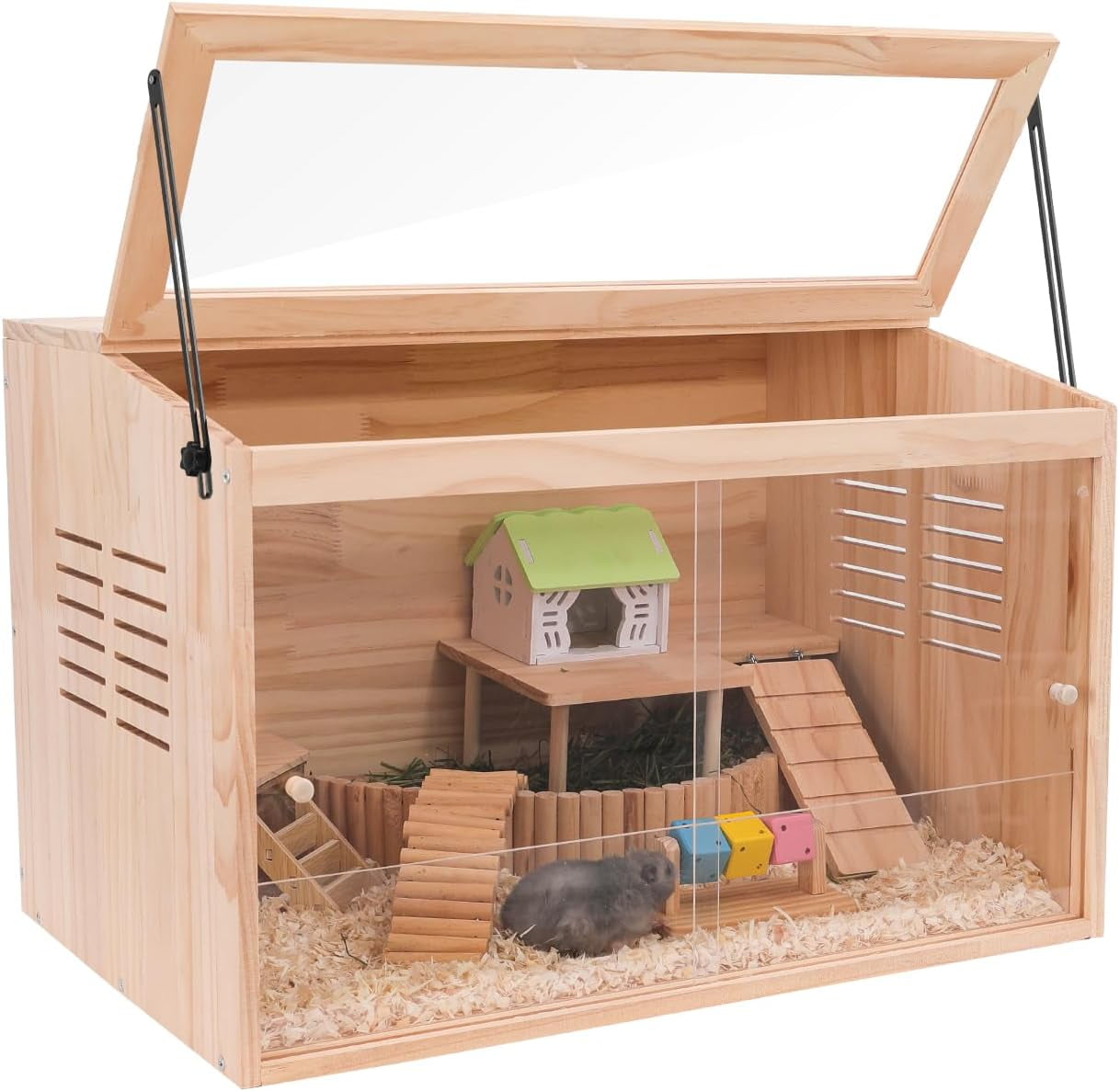 View of Wooden Hamster Cage,24