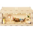 thumbnail image 2 of Mouse Cage Prolee Hamster Cage Wooden 32 Inch Mice And Rat Habitat Openable Top With Acrylic Sheets 1290678 2 of 14