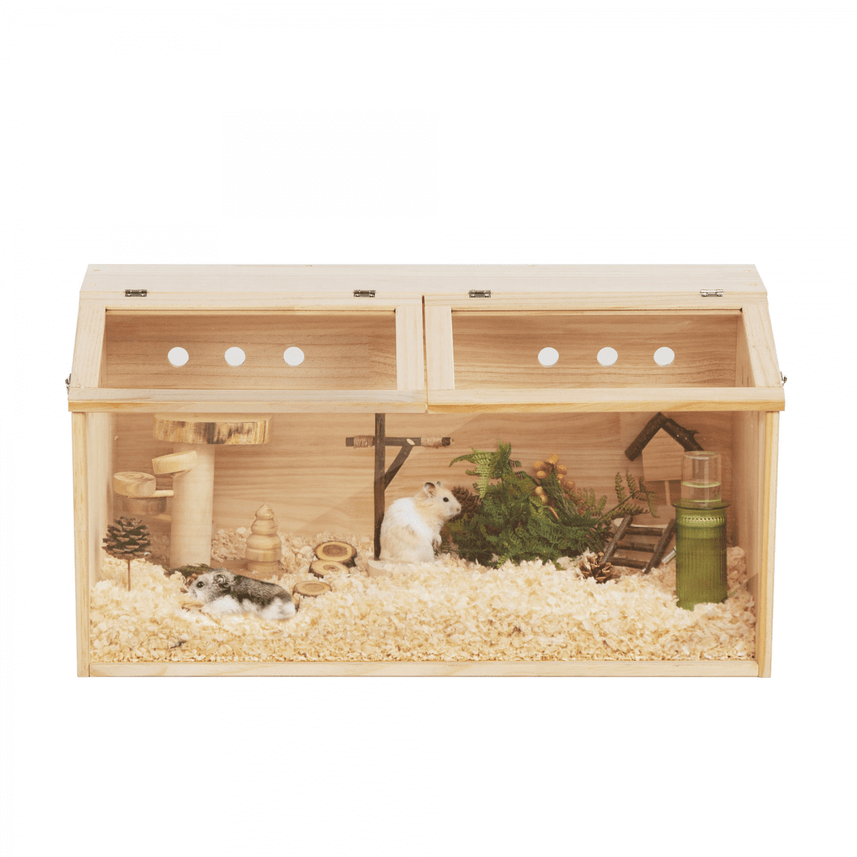 View of Wooden Hamster Cage, 31.5