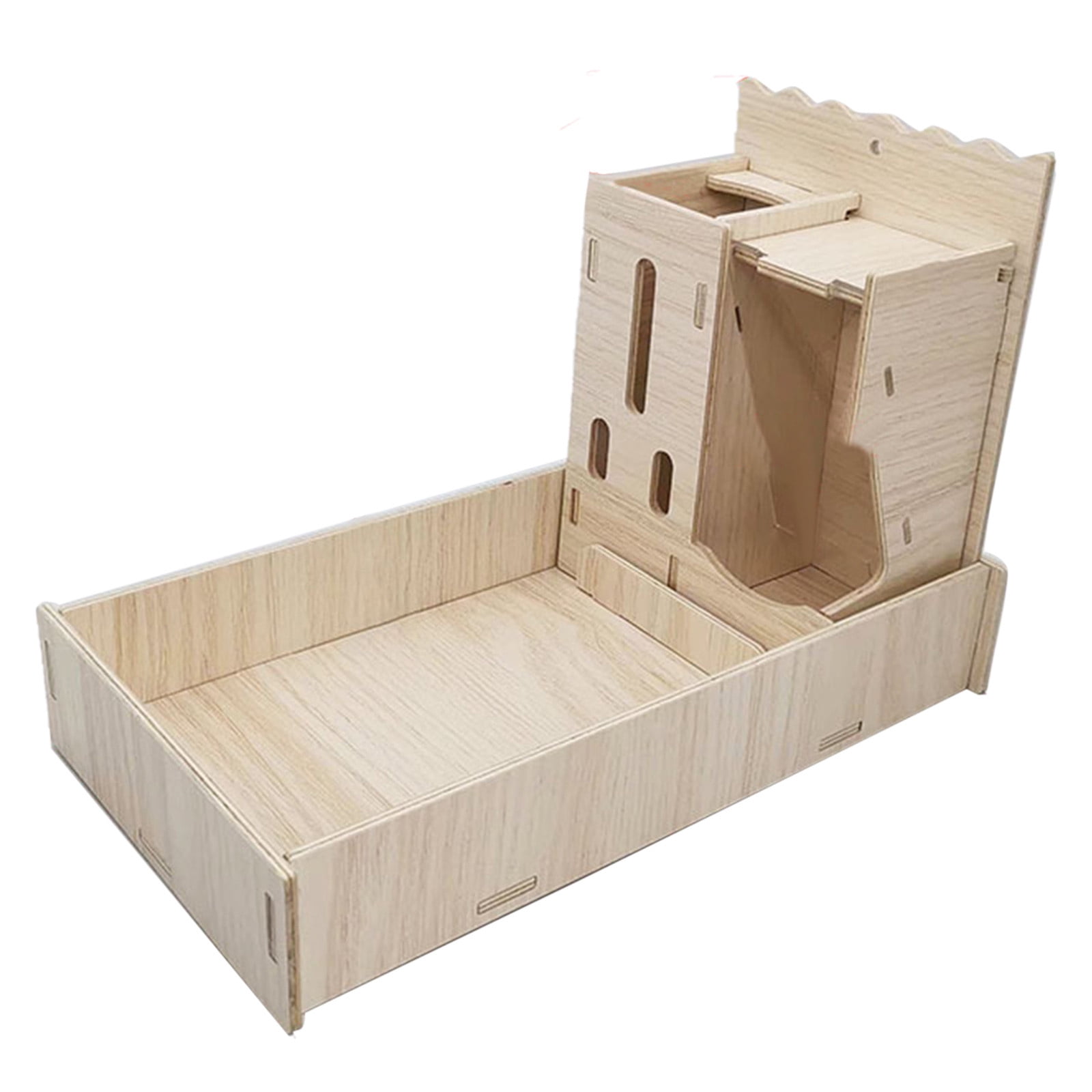 Wooden Hamster Hideout House - Multi-Level Habitat with Climbing Ladder ... - Custom Built Multi Level Hamster Habitat Cage Home