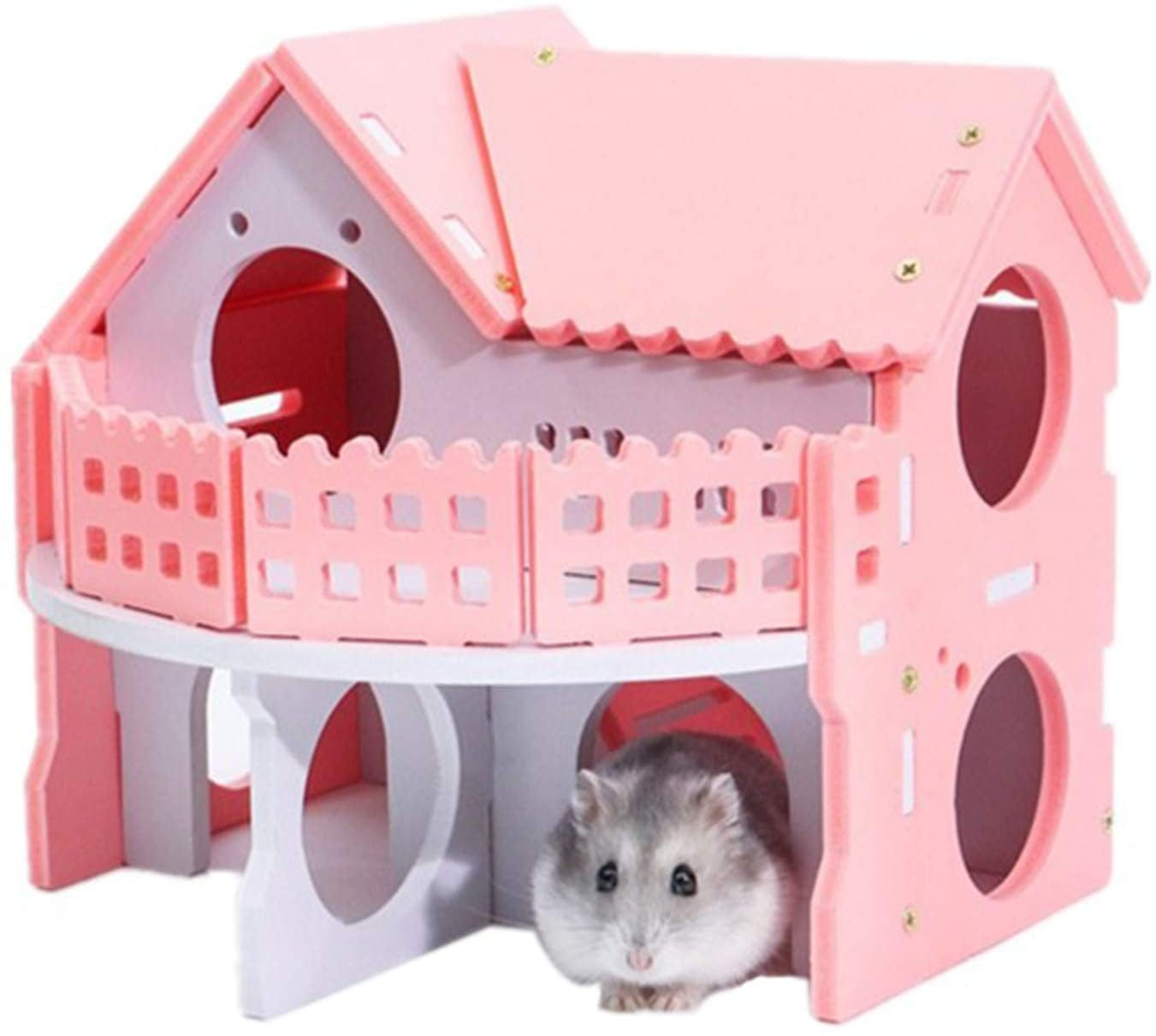 Wooden Hamster House, Rat Hideout, Gerbil Hut Hideaway Exercise Play ... - Exercise And Play Hamster Hideaways