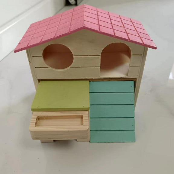 Wooden Hamster House Wooden Hideaway House Hamster Sleeping Nest Small Animals House Wooden Mouse Cage Small Rat House Hamster Hut Small Hamster House Solid Wood