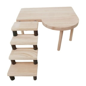 Wooden Hamster Platform with Stairs Cage Landscaping Playground Climb Climbing