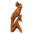 thumbnail image 1 of Wooden Hand Carved Cockatoo Parrot Bird Statue Figurine Sculpture Art Decorative Rustic Home Decor Accent Gift Handcrafted Decoration Handmade, 1 of 5