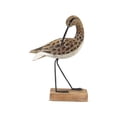 thumbnail image 1 of 14" Wooden Hand Carved Willet Bird Statue Figurine Sculpture Art Decorative Home Decor Accent Gift Handmade, 1 of 7