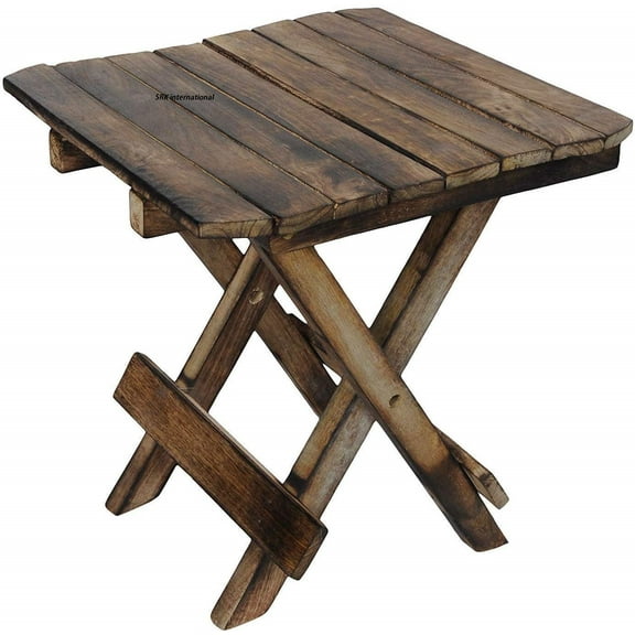 Wooden Hand-Crafted Folding Side Stool for Living Room and Office Small Side Halloween gift