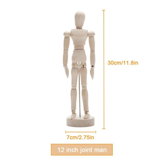 Wooden Hand Figurines Rotatable Joint Hand Model Drawing Sketch Mannequin Miniatures Home Office Desktop Room DIY Decoration