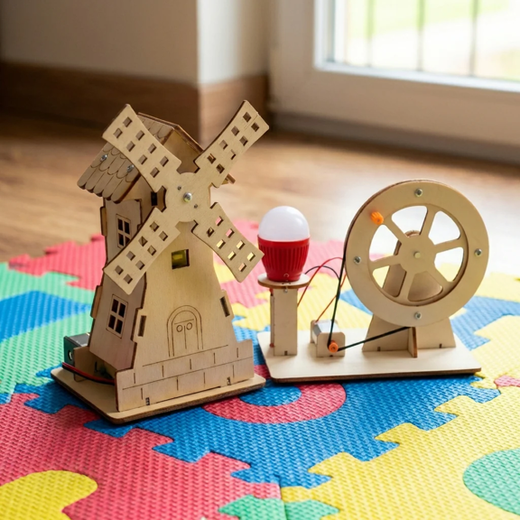 Wooden Hand Generator Educational Science Toy for Kids