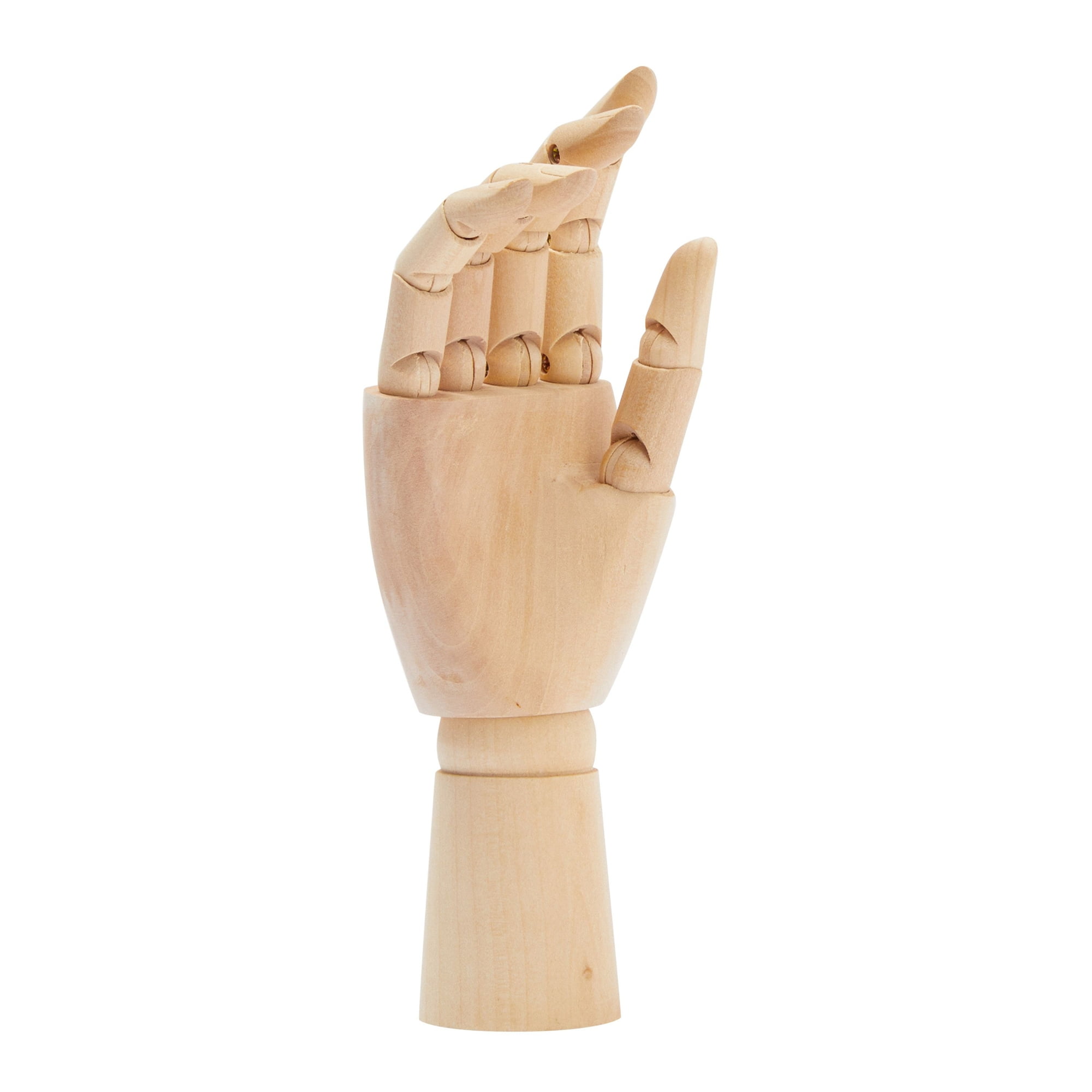 Wooden Hand Model, 2 PCS, 7 Inches Left and Right Hand Art Mannequin Figure  with for Hand Jewelry Display, Decoration, Sketching, by GNIEMCKIN..