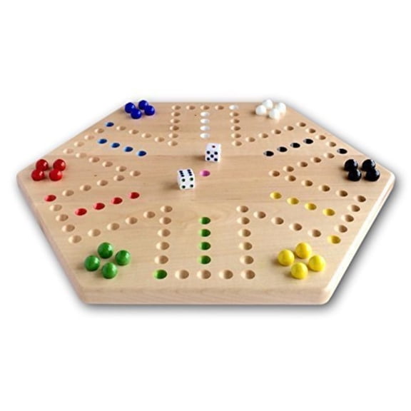Maple Hand-painted Double-sided Aggravation Game Board, 16" Wide