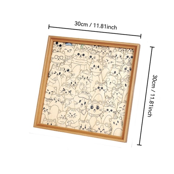 Wooden Hand-Painted Puzzle Photo Frame, DIY Craft Kit for Home Decor, and Color Your Own Picture Frame, Creative Activity for Craft Lovers, Beginner-Friendly Art Project for All Ages, Decor