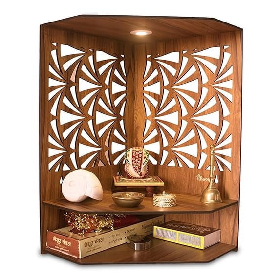 Wooden Handcrafted Home Mandir Pooja Ghar Mandapam Worship Hindu Temple