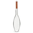 thumbnail image 1 of Wooden Handle Barbecue Grill Net Clamp for Outdoor Cooking and Fish Grilling with Secure Locking Mechanism, 1 of 7