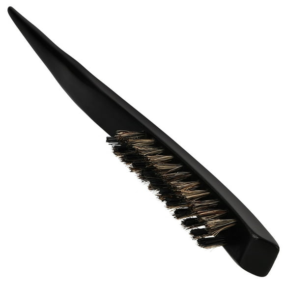 Wooden Handle Boar Bristle Three-row Pointed Tail Comb Brush Curly Hair Brushes Mustache for Thick Curls