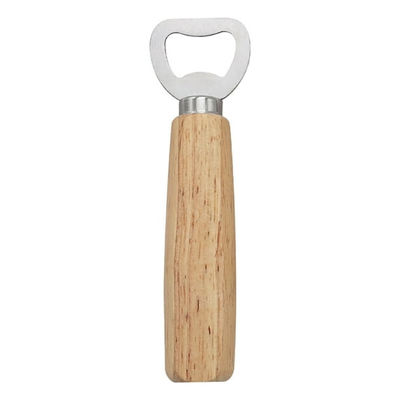 Wooden Handle Bottle Opener | Stainless Steel Beer & Soda Bottle Opener | Bar Tool with Comfort Grip for Home Kitchen, Bar, Camping, and Parties | Rust-Resistant & Durable