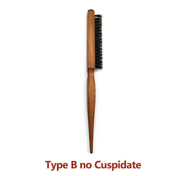 Wooden Handle Hair Comb Hairs Fluffy Three Rows Boar Bristle Combs Hairdressing Back Teasing Brushes Hairdressing Styling Tools